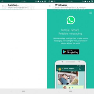 WhatsApp in-app browser
