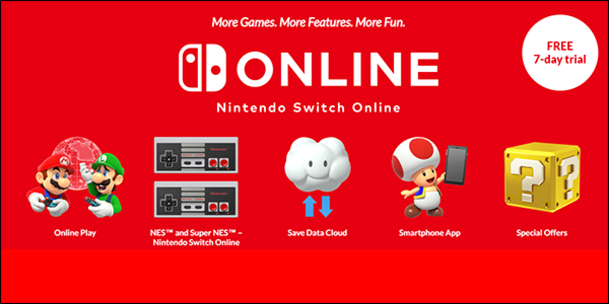 nintendo switch online membership free games