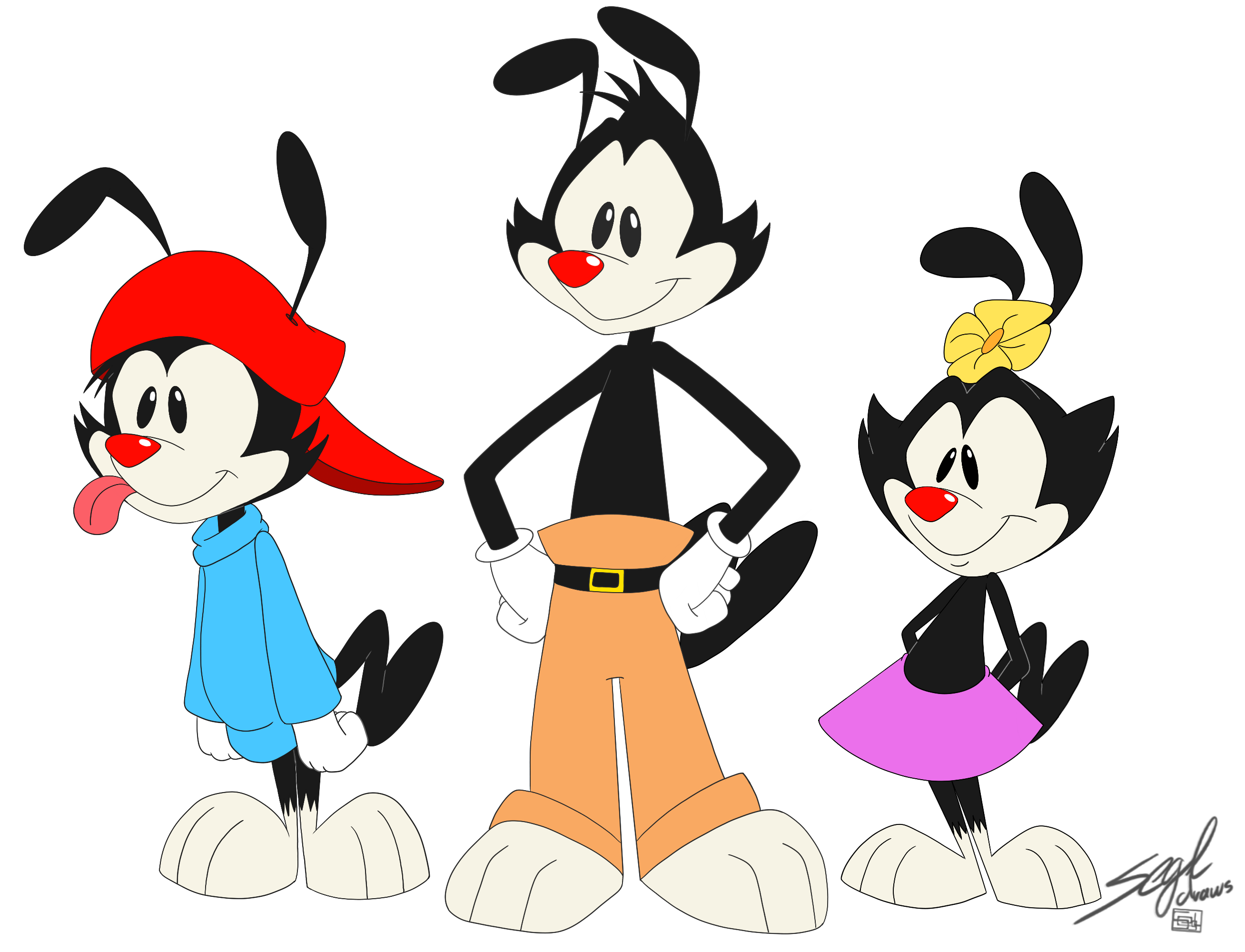 The lead characters of Animaniacs