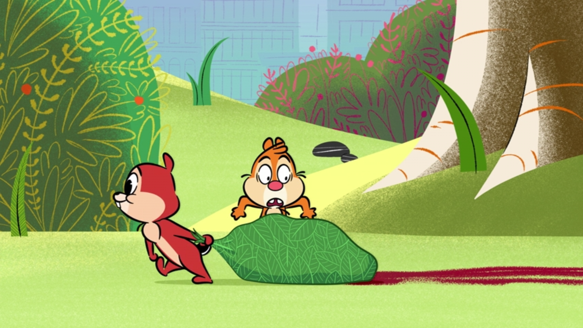 A scene from Chip 'n' Dale: Park Life
