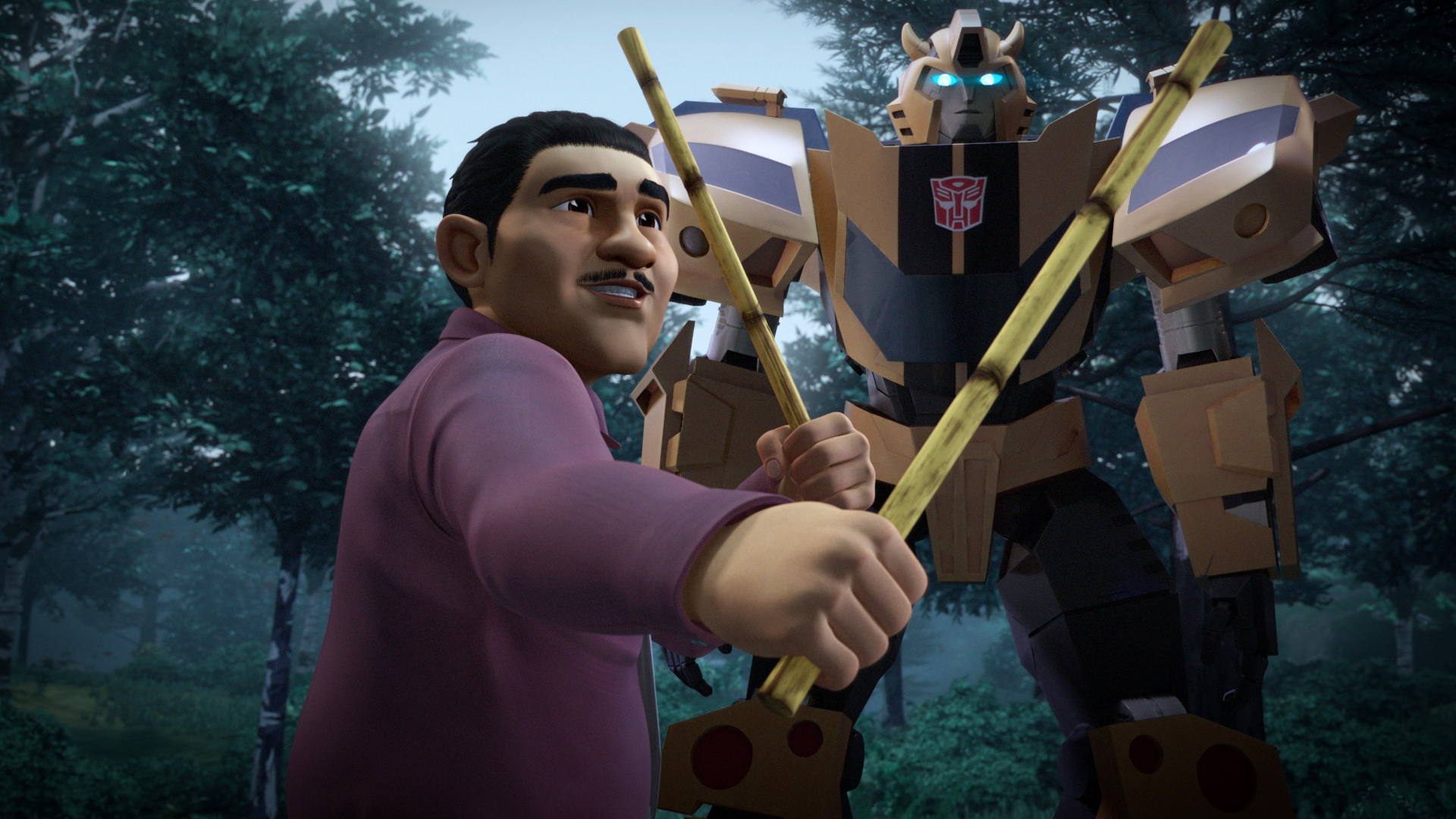 A scene from Transformers: EarthSpark 